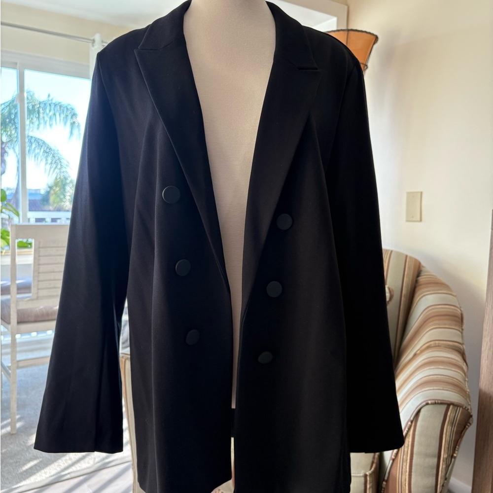 NWT - XL Worthington Classic Black Double-Breasted Jacket